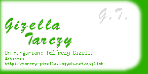 gizella tarczy business card